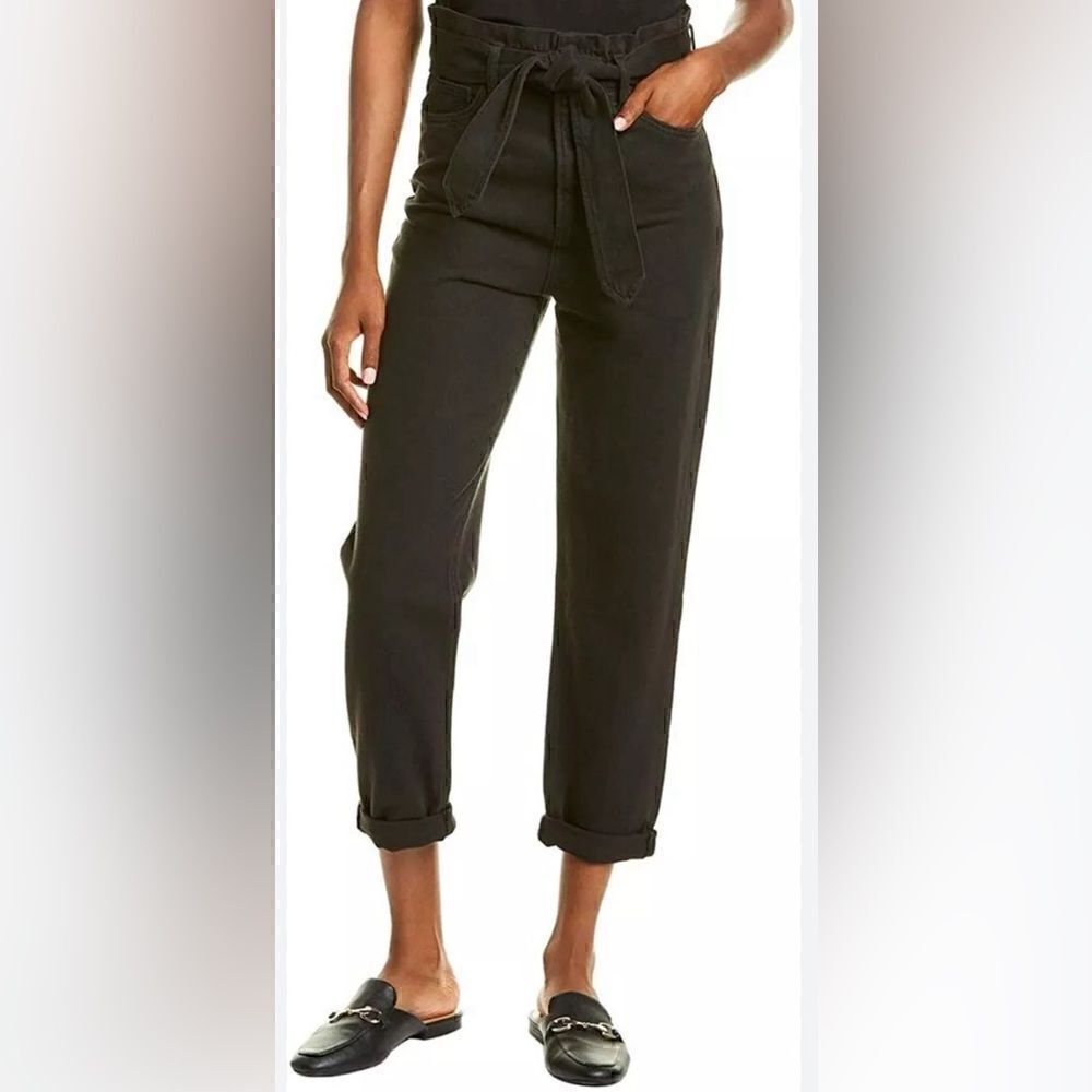 Joe’s The Brinkley High Rise Linen Paperbag Jeans in navy blue 26